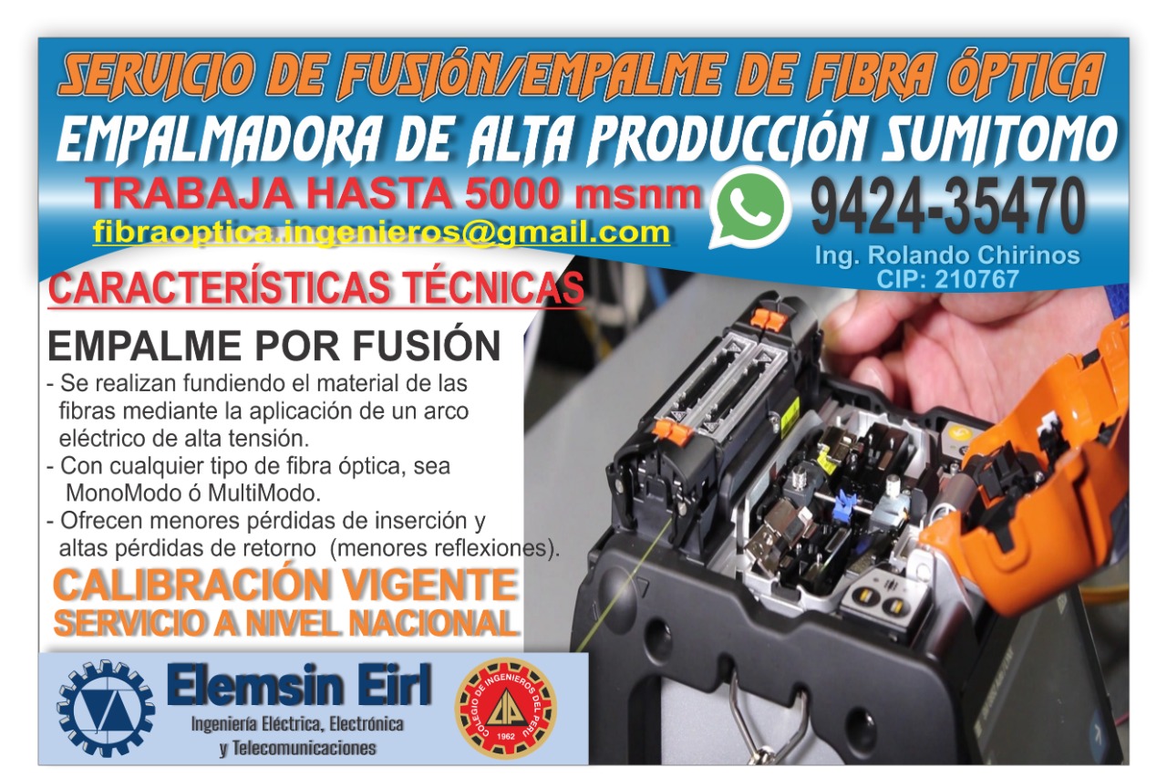 Empalme por Fusión de Fibra Óptica – imagen 1